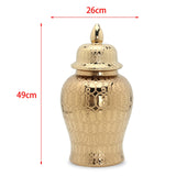 Maxbell Jar Vase Versatile Collectable Porcelain Gold for Gift Kitchen Display