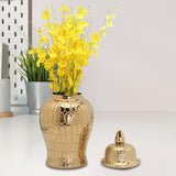 Maxbell Jar Vase Versatile Collectable Porcelain Gold for Gift Kitchen Display