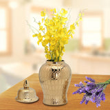 Maxbell Jar Vase Versatile Collectable Porcelain Gold for Gift Kitchen Display