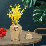 Maxbell Jar Vase Versatile Collectable Porcelain Gold for Gift Kitchen Display