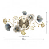 Maxbell Wall Hanging Clocks Iron Art Atmosphere Mute for Bedroom Dining Room Hotel horizontal medium