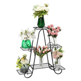Maxbell 3 Layer Plant Stand Metal Display Holder Outdoor Decoration for Planter Rack