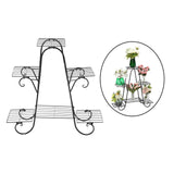 Maxbell 3 Layer Plant Stand Metal Display Holder Outdoor Decoration for Planter Rack