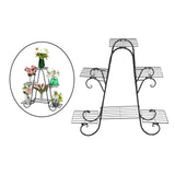 Maxbell 3 Layer Plant Stand Metal Display Holder Outdoor Decoration for Planter Rack