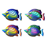 Maxbell fish Decor Statue Wall Decoration for Bathroom Balcony Office Red