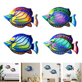 Maxbell fish Decor Statue Wall Decoration for Bathroom Balcony Office Red