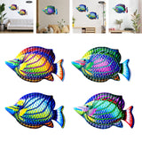 Maxbell fish Decor Statue Wall Decoration for Bathroom Balcony Office Red