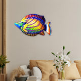 Maxbell fish Decor Statue Wall Decoration for Bathroom Balcony Office Red