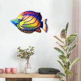 Maxbell fish Decor Statue Wall Decoration for Bathroom Balcony Office Red