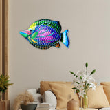 Maxbell fish Decor Statue Wall Decoration for Bathroom Balcony Office Green