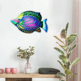 Maxbell fish Decor Statue Wall Decoration for Bathroom Balcony Office Green