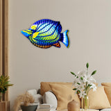 Maxbell fish Decor Statue Wall Decoration for Bathroom Balcony Office Blue