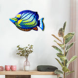 Maxbell fish Decor Statue Wall Decoration for Bathroom Balcony Office Blue