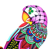 Maxbell bird Wall Art Decor Sculpture Hanging Decor for Indoor Outdoor Fence Purple head to left
