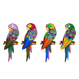 Maxbell bird Wall Art Decor Sculpture Hanging Decor for Indoor Outdoor Fence Purple head to left
