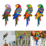 Maxbell bird Wall Art Decor Sculpture Hanging Decor for Indoor Outdoor Fence Purple head to left
