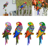 Maxbell bird Wall Art Decor Sculpture Hanging Decor for Indoor Outdoor Fence Purple head to left