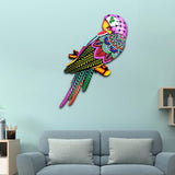 Maxbell bird Wall Art Decor Sculpture Hanging Decor for Indoor Outdoor Fence Purple head to left