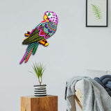 Maxbell bird Wall Art Decor Sculpture Hanging Decor for Indoor Outdoor Fence Purple head to left