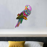 Maxbell bird Wall Art Decor Sculpture Hanging Decor for Indoor Outdoor Fence Purple head to left