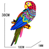Maxbell bird Wall Art Decor Sculpture Hanging Decor for Indoor Outdoor Fence Red head to left