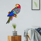 Maxbell bird Wall Art Decor Sculpture Hanging Decor for Indoor Outdoor Fence Red head to left