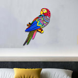 Maxbell bird Wall Art Decor Sculpture Hanging Decor for Indoor Outdoor Fence Red head to left