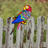 Maxbell bird Wall Art Decor Sculpture Hanging Decor for Indoor Outdoor Fence Red head to left