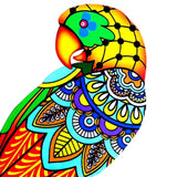 Maxbell bird Wall Art Decor Sculpture Hanging Decor for Indoor Outdoor Fence yellow to left