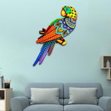 Maxbell bird Wall Art Decor Sculpture Hanging Decor for Indoor Outdoor Fence yellow to left