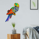 Maxbell bird Wall Art Decor Sculpture Hanging Decor for Indoor Outdoor Fence yellow to left