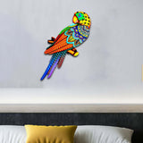 Maxbell bird Wall Art Decor Sculpture Hanging Decor for Indoor Outdoor Fence yellow to left