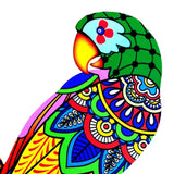 Maxbell bird Wall Art Decor Sculpture Hanging Decor for Indoor Outdoor Fence Green head to left