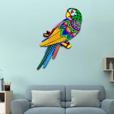 Maxbell bird Wall Art Decor Sculpture Hanging Decor for Indoor Outdoor Fence Green head to left
