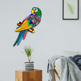 Maxbell bird Wall Art Decor Sculpture Hanging Decor for Indoor Outdoor Fence Green head to left