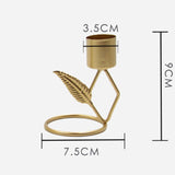Maxbell Tabletop Metal Candle Holder Candlestick Holder Home Decor Unique Shape F