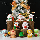 Maxbell Christmas Resin Figurine Decor Durable Prop Ornaments Festival for Office Bear