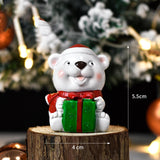 Maxbell Christmas Resin Figurine Decor Durable Prop Ornaments Festival for Office Bear