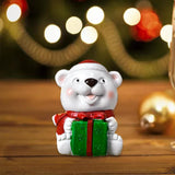 Maxbell Christmas Resin Figurine Decor Durable Prop Ornaments Festival for Office Bear