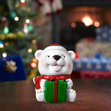 Maxbell Christmas Resin Figurine Decor Durable Prop Ornaments Festival for Office Bear