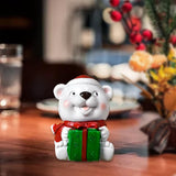 Maxbell Christmas Resin Figurine Decor Durable Prop Ornaments Festival for Office Bear