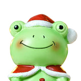 Maxbell Christmas Resin Figurine Decor Durable Prop Ornaments Festival for Office Frog