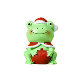 Maxbell Christmas Resin Figurine Decor Durable Prop Ornaments Festival for Office Frog