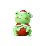 Maxbell Christmas Resin Figurine Decor Durable Prop Ornaments Festival for Office Frog