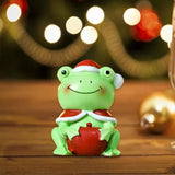 Maxbell Christmas Resin Figurine Decor Durable Prop Ornaments Festival for Office Frog