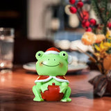 Maxbell Christmas Resin Figurine Decor Durable Prop Ornaments Festival for Office Frog
