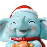 Maxbell Christmas Resin Figurine Decor Durable Prop Ornaments Festival for Office Elephant