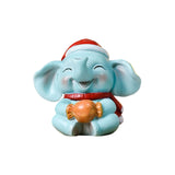 Maxbell Christmas Resin Figurine Decor Durable Prop Ornaments Festival for Office Elephant