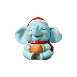 Maxbell Christmas Resin Figurine Decor Durable Prop Ornaments Festival for Office Elephant