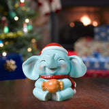 Maxbell Christmas Resin Figurine Decor Durable Prop Ornaments Festival for Office Elephant